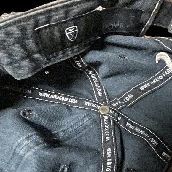 Nike Golf Hat Cap StrapBack White Swoosh Adjustable Gray Unisex - Picture 6 of 6